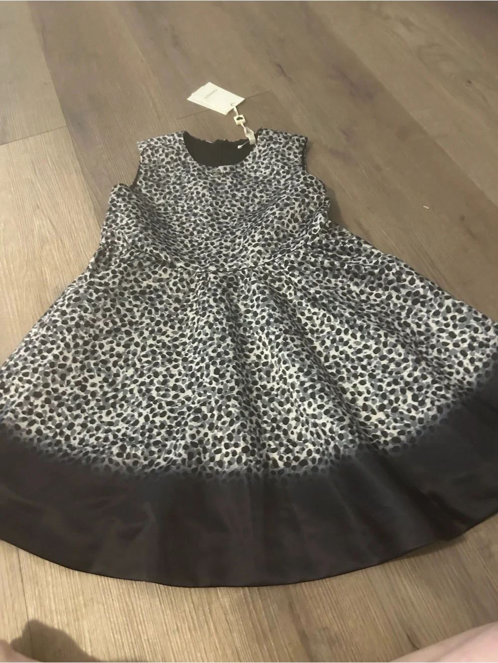Twin-Set Black and White Printed Girls Party Dress
